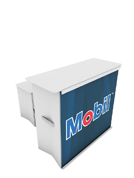 Foldable promotional tables, displays and standees - Shop fittings | Standee | Promotable | Product display stand for shops | shop display rack